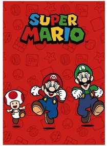 Fleecová deka Super Mario &amp; Luigi &amp; Toad - 100 x 140 cm