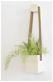 Hnedý kvetináč z jedľového dreva Surdic Colgante, 17 x 62 cm