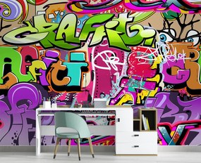 Gario Fototapeta Graffiti umenie v neónových farbách Materiál: Vliesová, Rozmery: 100 x 70 cm