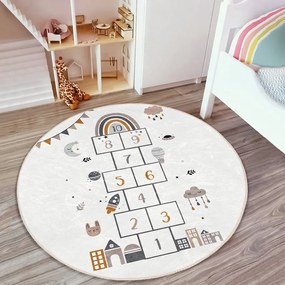 Krémovobiely detský koberec ø 120 cm Comfort – Mila Home