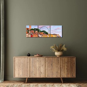 Obraz - Rovinj, Chorvátsko (s hodinami) (90x30 cm)