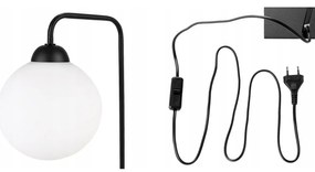 Stolná lampa Florence, 1x biele sklenené tienidlo