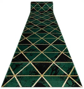 Behúň EMERALD exkluzívne 1020 glamour, štýlový mramor, trojuholníky zelené / zlato Veľkosť: 100 cm