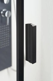 Polysan Polysan, ZOOM LINE BLACK štvrťkruhová sprchová zástena 900x900mm, číre sklo, ľavá, ZL2615BL