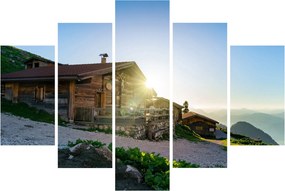 Obraz - Ráno v alpách, Tirolsko (150x105 cm)