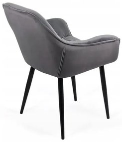 Sammer Prešívaná stolička do jedálne v tmavo sivej farbe LR3088 King tmavo siva
