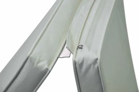 Divero Florentine 51363 Záhradné drevené lehátko + polstrovanie - sivé