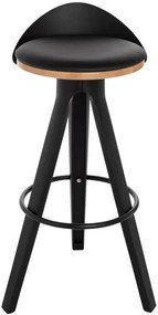 Dizajnová barová stolička JENIFER ∅47x85 cm avangard, čierny polypropylén