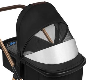 Lionelo - Kombinovaný kočík 3v1 AMBER Black Onyx