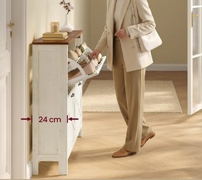 Botník Trina 127 cm krémový/hnědý