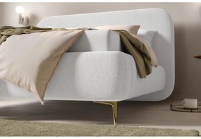 Manželská posteľ 140 cm Mononoke 140 (s roštom) (biela + zlatá). Akcia -19%. Vlastná spoľahlivá doprava až k Vám domov. 1100371