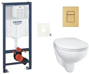 Závesný wc set do ľahkých stien / predstenová montáž GROHE Bau Ceramic SIKOGRSBAUSCGN0
