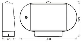 Ledvance ENDURA STYLE LED solárne nástenné svietidlo 4W/3,7V IP44