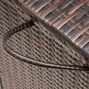 Casaria Polyratanový úložný box RICCO, 122x56 61cm, hnedá