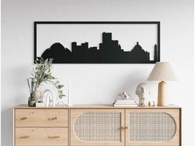 drevko Obraz Dillí panoráma Rozmer obrazu: 29,5 x 89 cm, Farba dekorácie: Čierna
