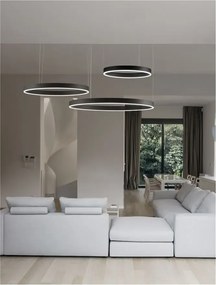 Moderný luster Motif 250 čierne s diaľkovým ovládaním