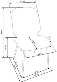 Halmar Jedálenská stolička K381 - růžová