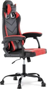 Herná stolička čierna / červená KA-L626 RED