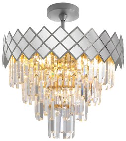 Luster Carisma, 1x krištáľové/chrómové kovové tienidlo, (fi 50cm), ch