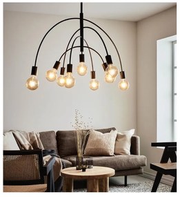 Čierne závesné stropné svietidlo Markslöjd Lavello, šírka 94,5 cm