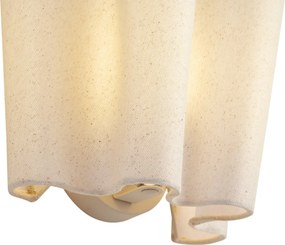 Nástenná lampa Japandi béžová s ľanom 20 cm - Oyster