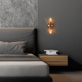 Nástěnná lampa Budle měděná