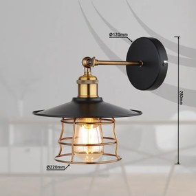 Globo 15086BW - Nástenná lampa VIEJO 1xE27/60W/230V