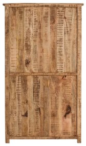 furniture-nabytek.cz - Masívna vitrína z mangového dreva, lakovaná, hnedá – 100×42×180 cm