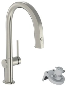 Hansgrohe Aqittura M91 - FilterSystem 210, vyťahovací výtok, 1jet, sBox, vzhľad nerezu 76826800