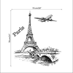 Paríž 3 - nálepka na stenu