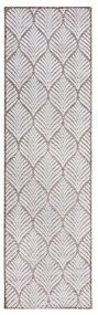 Vnútorný a vonkajší koberec slonovinový 66x230 cm Elm Leaf – Flair Rugs