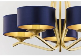 Jupiter 2114 - Luster na tyči KASZMIR 5xE27/15W/230V modrá/zlatá