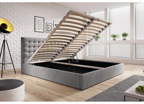 Čalúnená posteľ VERO rozmer 180x200 cm - sivá