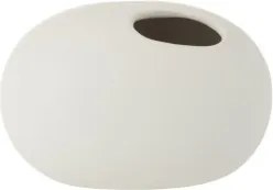 Biela keramická oválna váza Matt White S - 16 * 10 * 11 cm