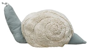 Svetlozeleno-krémový detský puf Mr. Snail – Lorena Canals