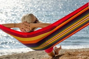 Jednomiestna hojdacia sieť s priečkou 400257 žltá