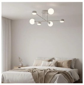 Prisadený luster HOLON 3xG9/8W/230V + 3xGX53/12W sivý