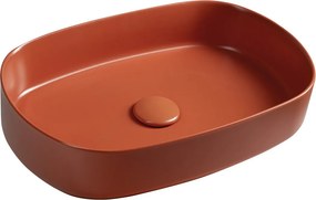 Isvea Isvea, INFINITY OVAL keramické umývadlo na dosku, 55x36cm, terracotta, 10NF65055-2U
