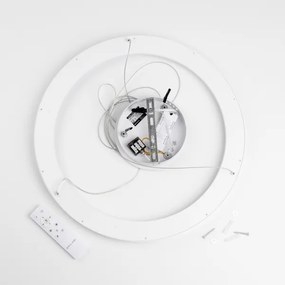 Brilagi - LED stmievateľný závesný luster na lanku FALCON SLIM LED/42W/230V priemer 50 cm biely + diaľkové ovládanie