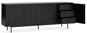 Čierna nízka komoda 211x80 cm Sierra – Teulat