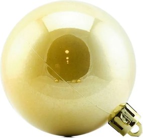 DECOLED Sada vianočných ozdôb zlaté plastové gule 6 cm, balenie 24 ks