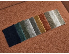 Oranžová podnožka z textílie bouclé Tina – Bobochic Paris