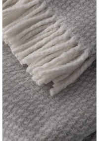 Svetlosivý pléd s podielom bavlny Euromant Ruby, 140 × 180 cm