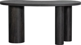 Tmavohnedý konzolový stolík v dekore borovice 70x150 cm Maan – WOOOD