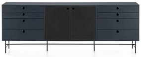 Čierno-modrá komoda Teulat Punto, šírka 212 cm
