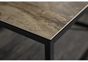 Konferenčný stôl 40670 75x75cm Marble Look Ceramik Taupe  - Komfort-nábytok