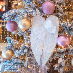 DECOLED Anjelské krídla na chrbát, 43 x 80 cm, biela