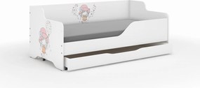 Wooden Toys Detská posteľ LILU 160x80 DIEVČATKO S BALÓNIKOM – Kompet