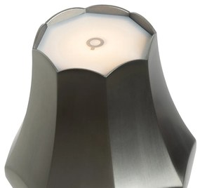 Sada 2 retro stolových lámp Gunmetal nabíjateľných IP44 - Granny