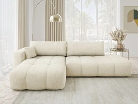 Rohová rozkladacia sedačka Larow O Boucle, Dostupné poťahy: Coral 65, Strana: Ľavá